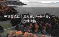 无死角追踪｜黑料网八卦全纪录，一次性读懂