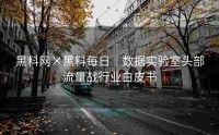 黑料网×黑料每日｜数据实验室头部流量战行业白皮书